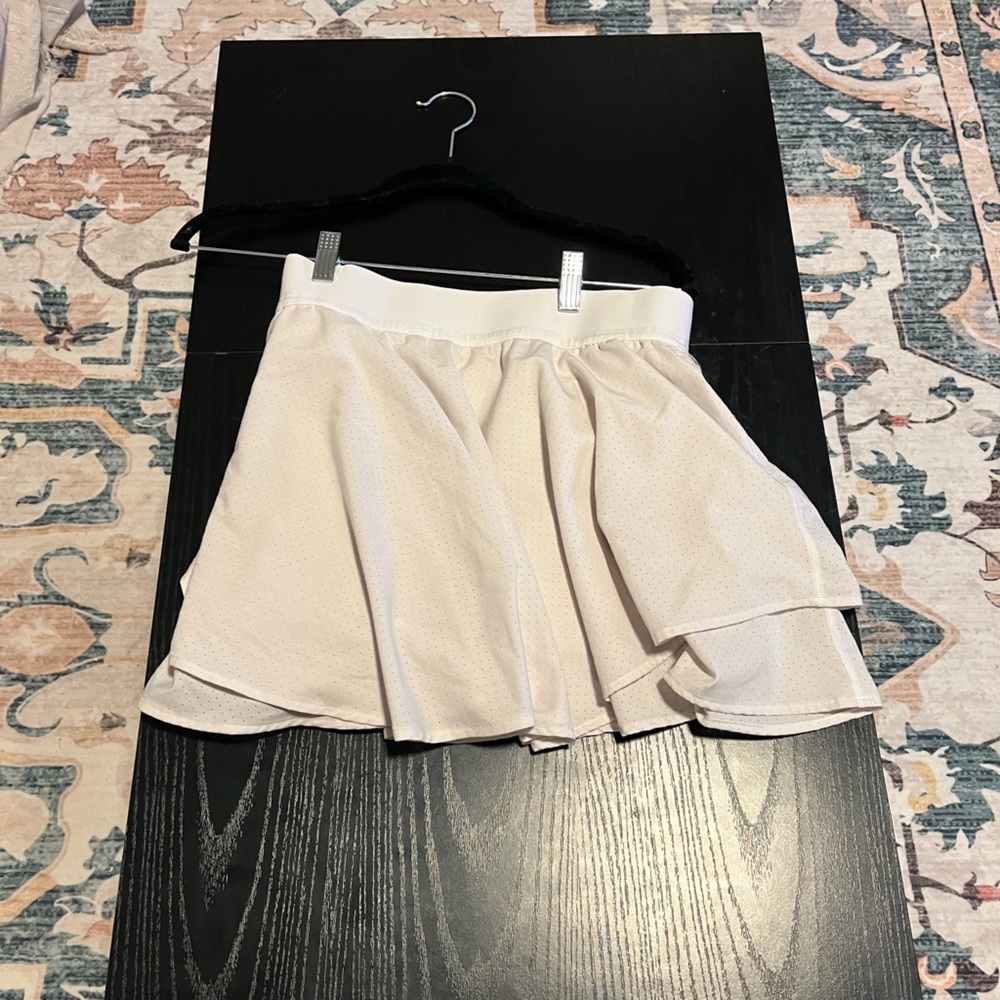 Layered White Tennis Skort